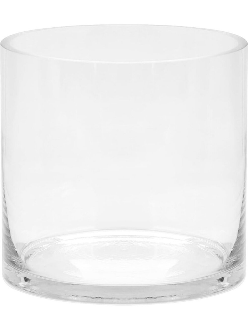 Large 10" Clear Cylinder Glass Vase - Sturdy Centerpiece for Flowers & Candles